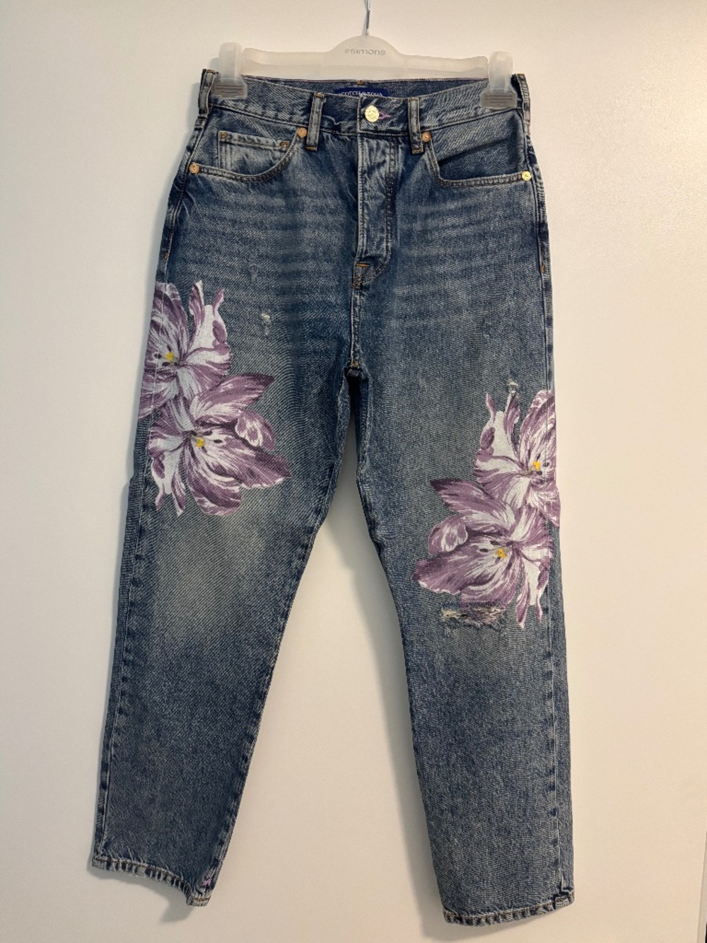 Scotch & Soda Painted Blue Jeans